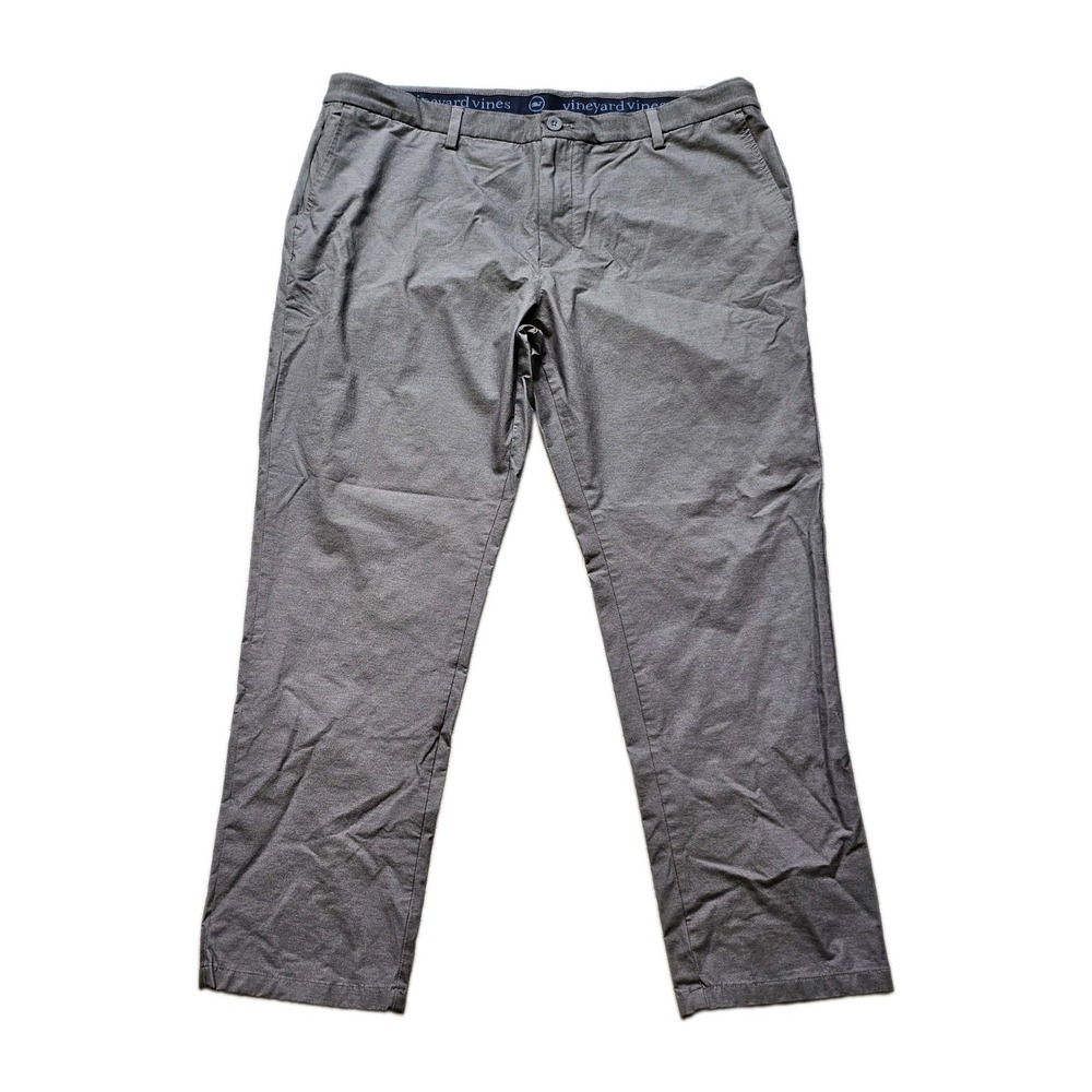 Vineyard Vines On The Go Pant Mens Size 40x30 Khaki Stretch Grey Chino Pants